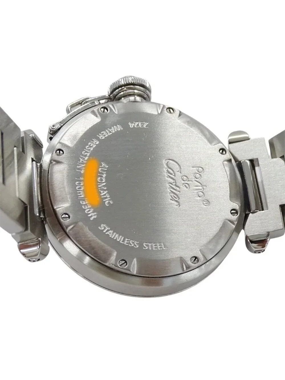Cartier Watches Boys Pasha C Date Automatic Winding at Stainless SS M7 Silver